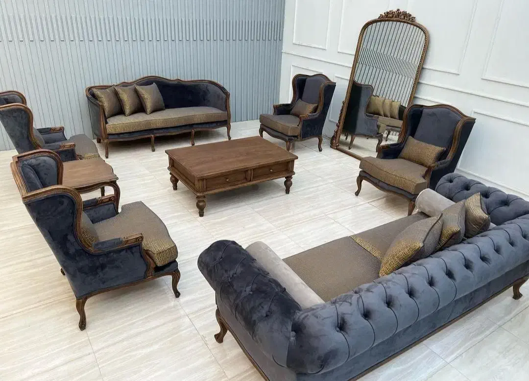 تمام چوب راش مبل کد۱۰۲ با چستر|مبلمان خانگی و میز عسلی|مشهد, گرجی علیا|دیوار