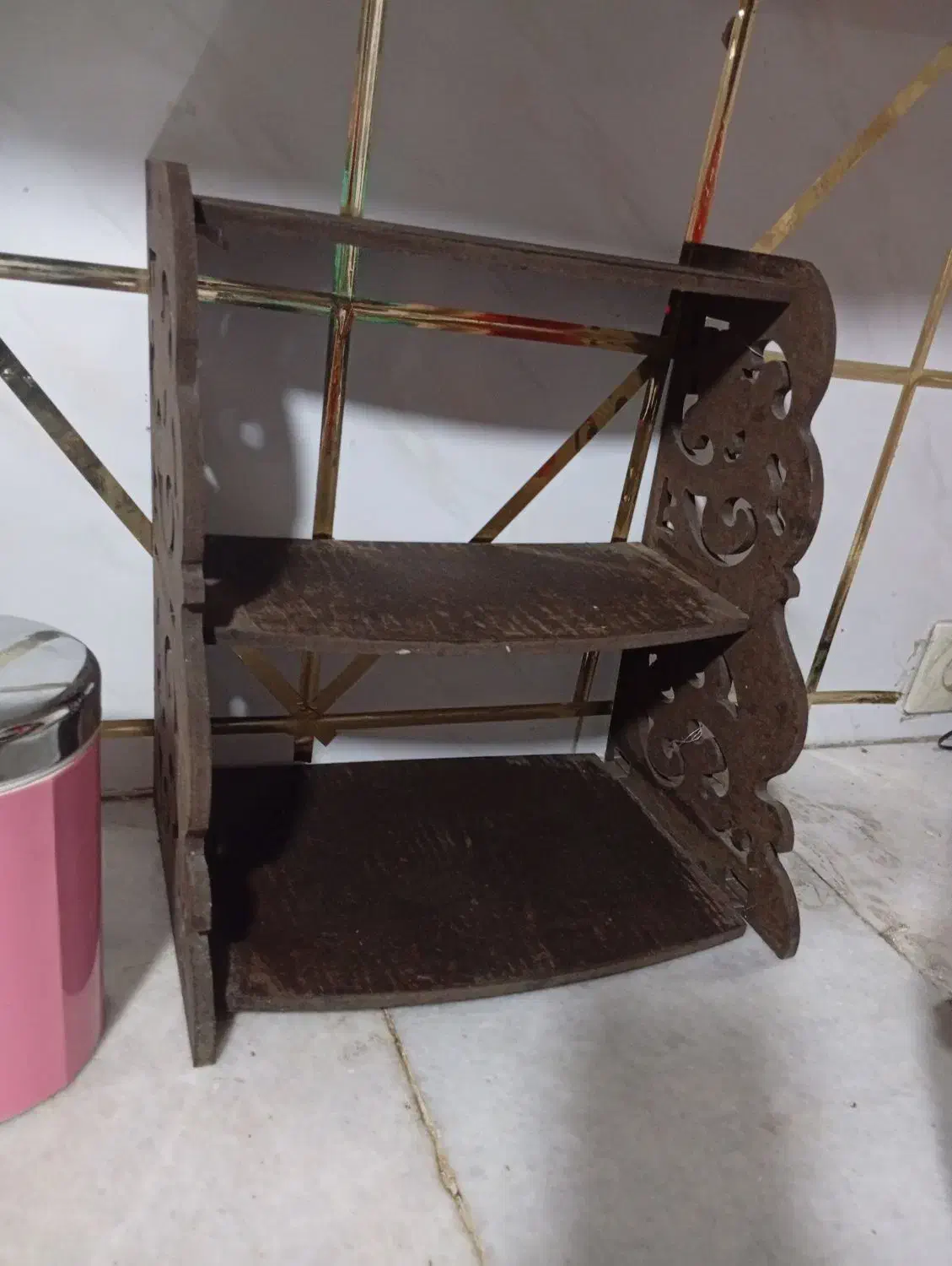 استند جای ادویه چوبی|آب‌چکان و نظم‌دهنده ظروف|کرمان, |دیوار