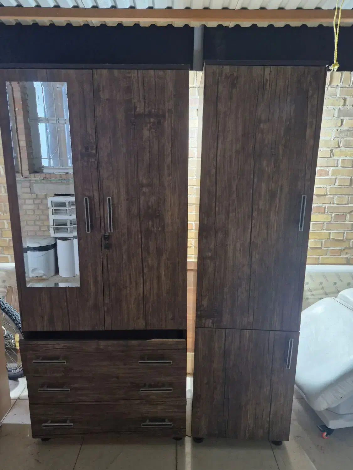 کمد دو و تک در درحد نو|جاکفشی، کمد، دراور|جم, |دیوار