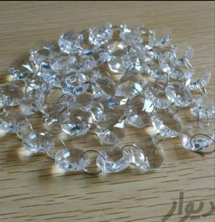فروش عمده کریستال لوستر ریسه دونه .حلقه گوی.آویز|پرده، رانر، رومیزی|تهران, بازار|دیوار