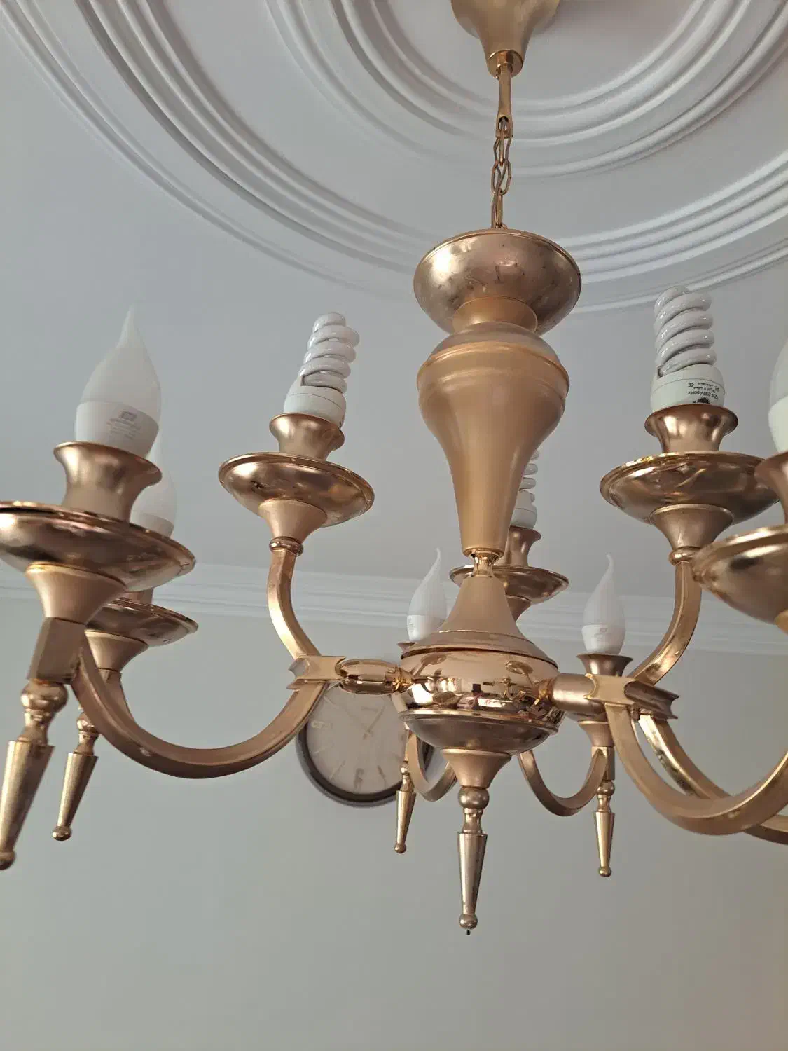 لوستر تمیز با روکش آب طلا|لوستر و چراغ آویز|تهران, حشمتیه|دیوار