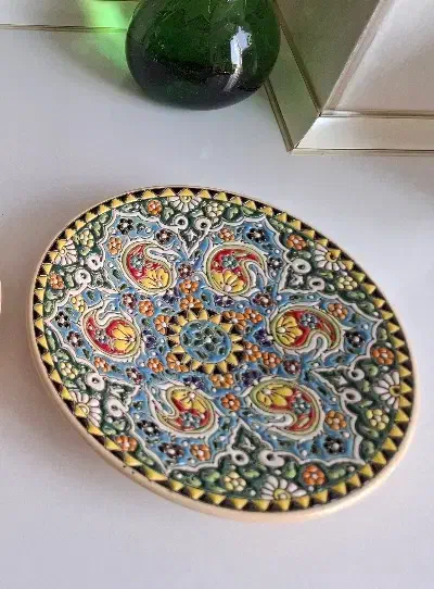 بشقاب مینا کاری|صنایع دستی و سایر لوازم تزئینی|قرچک, شهرک طلائیه|دیوار