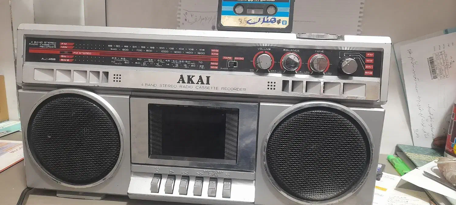 رادیو ضبط قدیمی کارکرده|سیستم صوتی خانگی|گرمدره, |دیوار