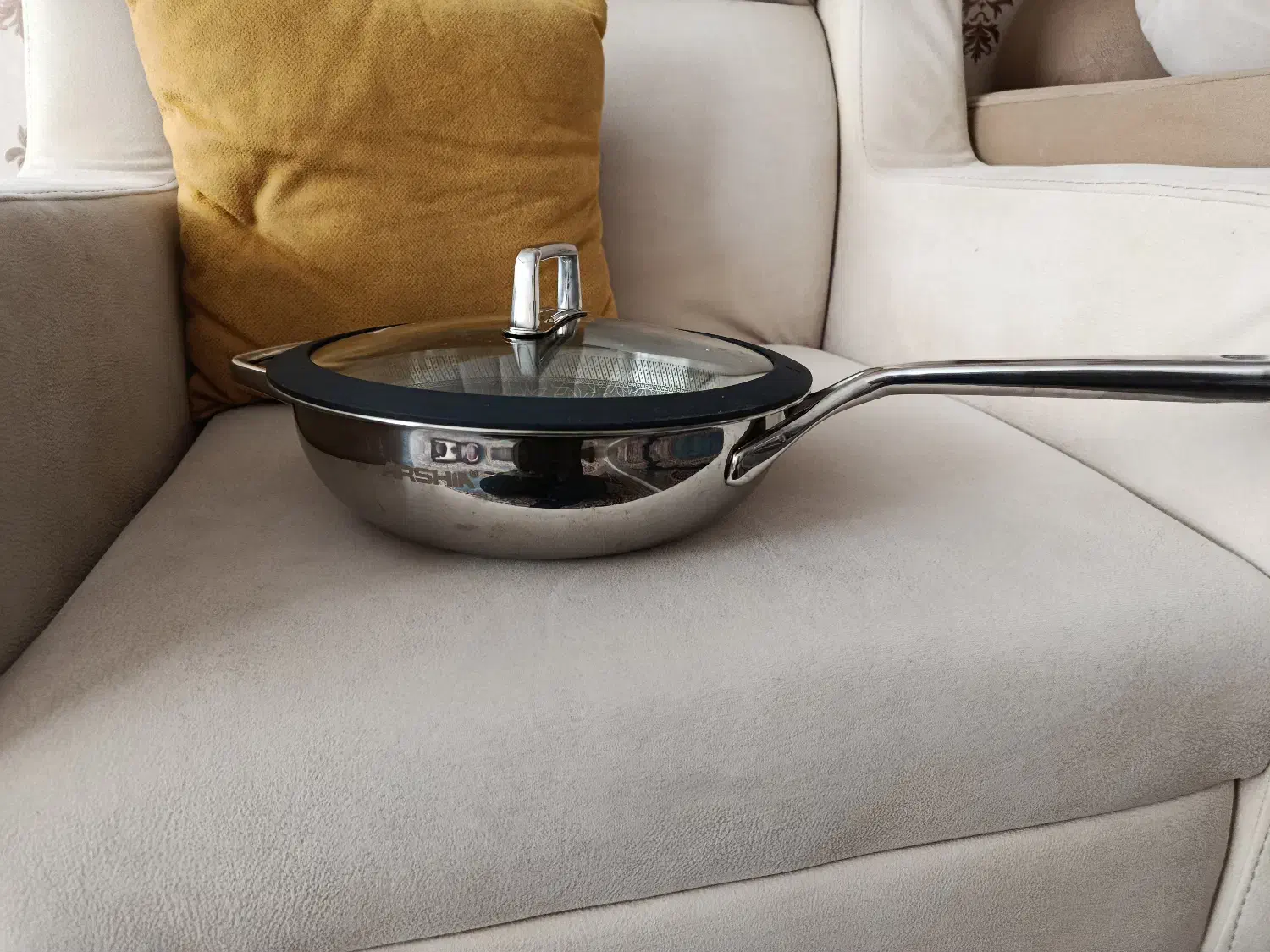 تابع استیل کف لیزری عرشیا تک دسته سایز 26|ظروف پخت‌وپز|شیراز, مسلم|دیوار