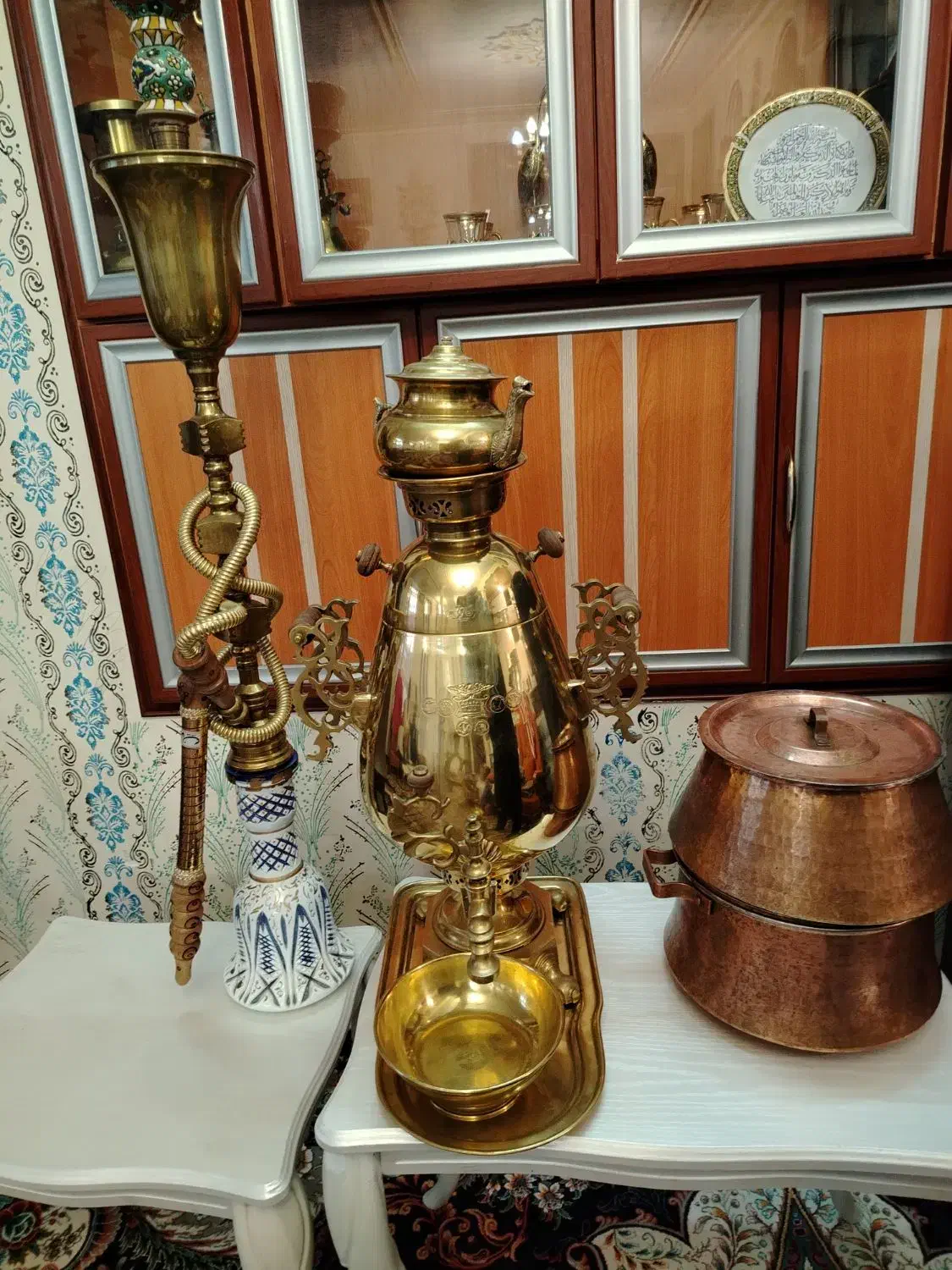 سماور قلیان|کلکسیون اشیاء عتیقه|اهر, |دیوار