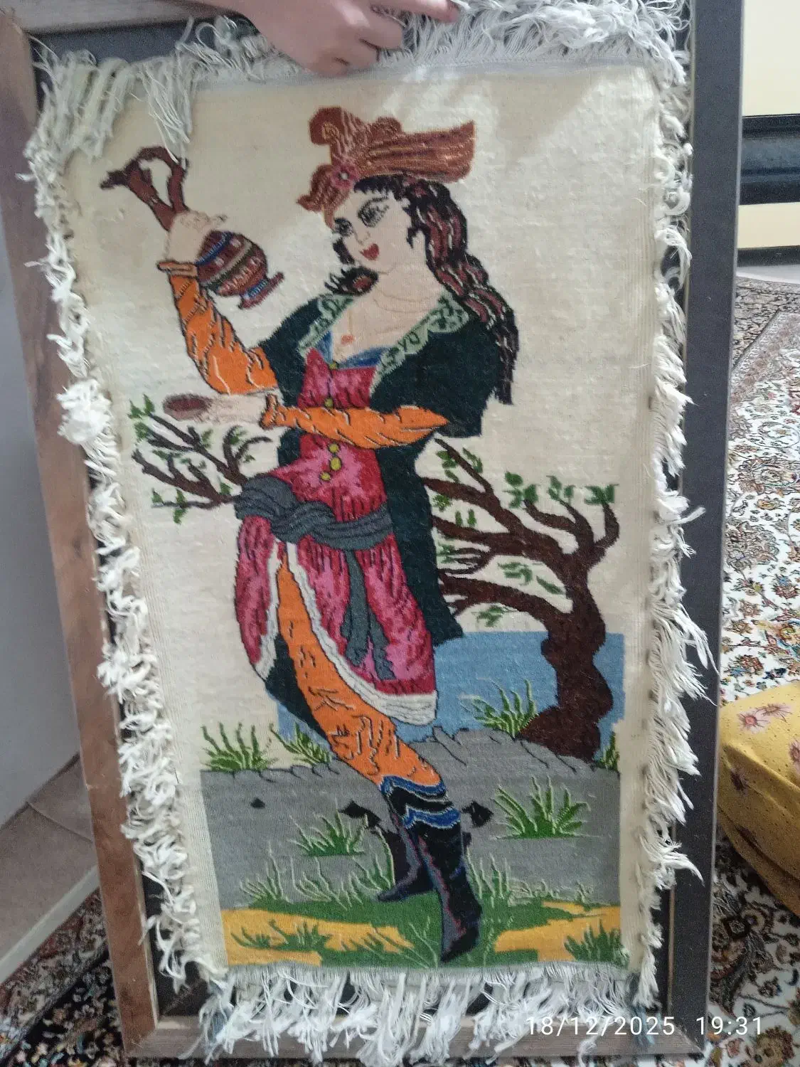 فرش دستبافت ابریشمی|فرش|دیواندره, |دیوار