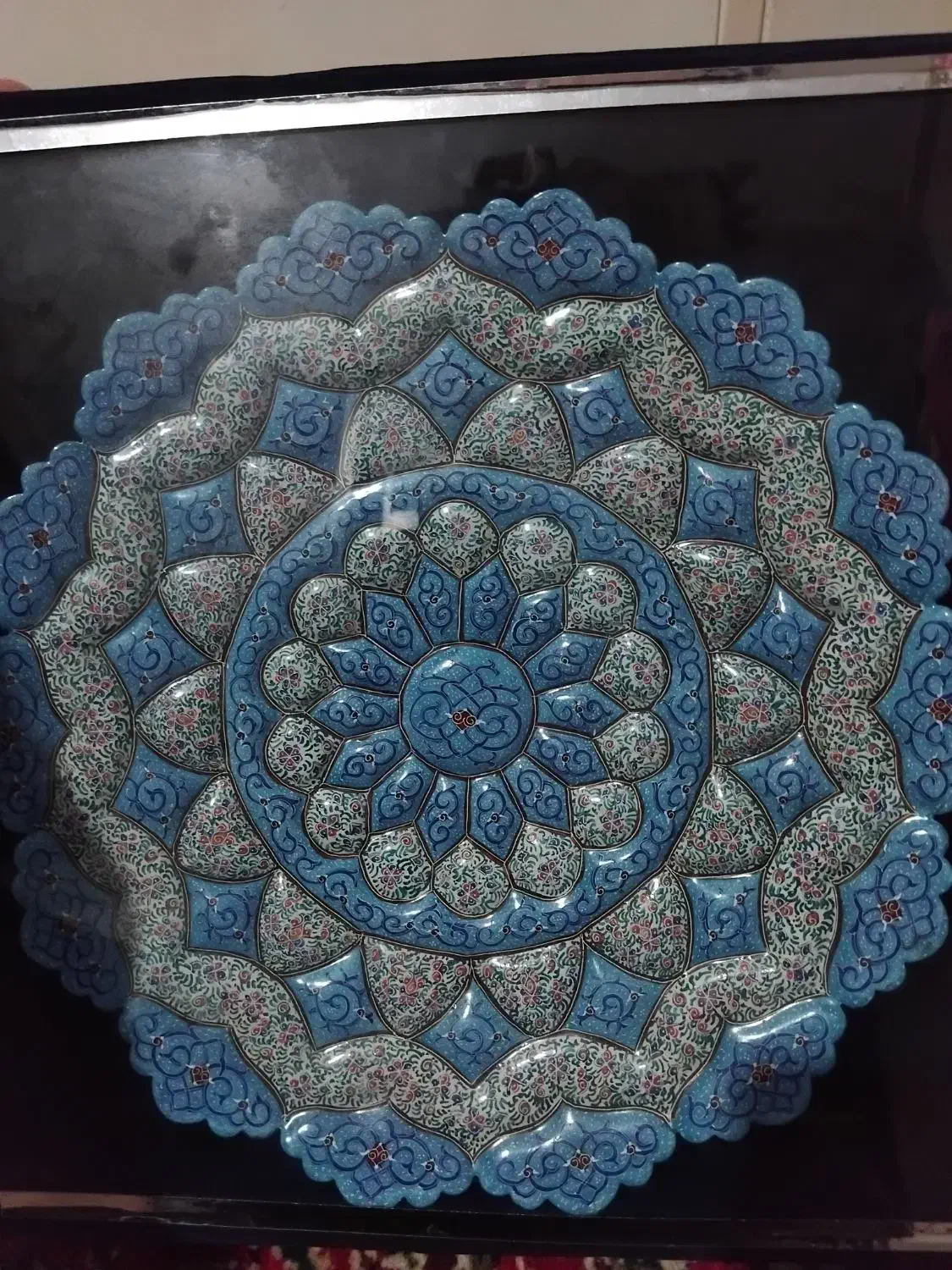 بشقاب های مسی میناکاری با جعبه|صنایع دستی و سایر لوازم تزئینی|تهران, فردوس|دیوار