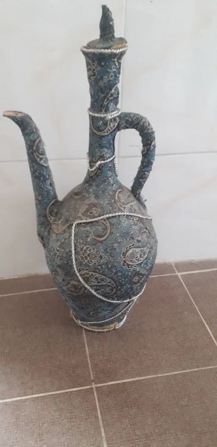 کوزه دکوری سالم  زیبا|ظروف سرو و پذیرایی|تاکستان, |دیوار