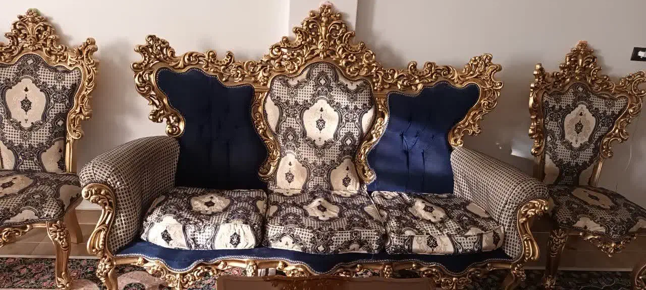 مبل سلطنتی ۹ نفره|مبلمان خانگی و میز عسلی|کهک, |دیوار