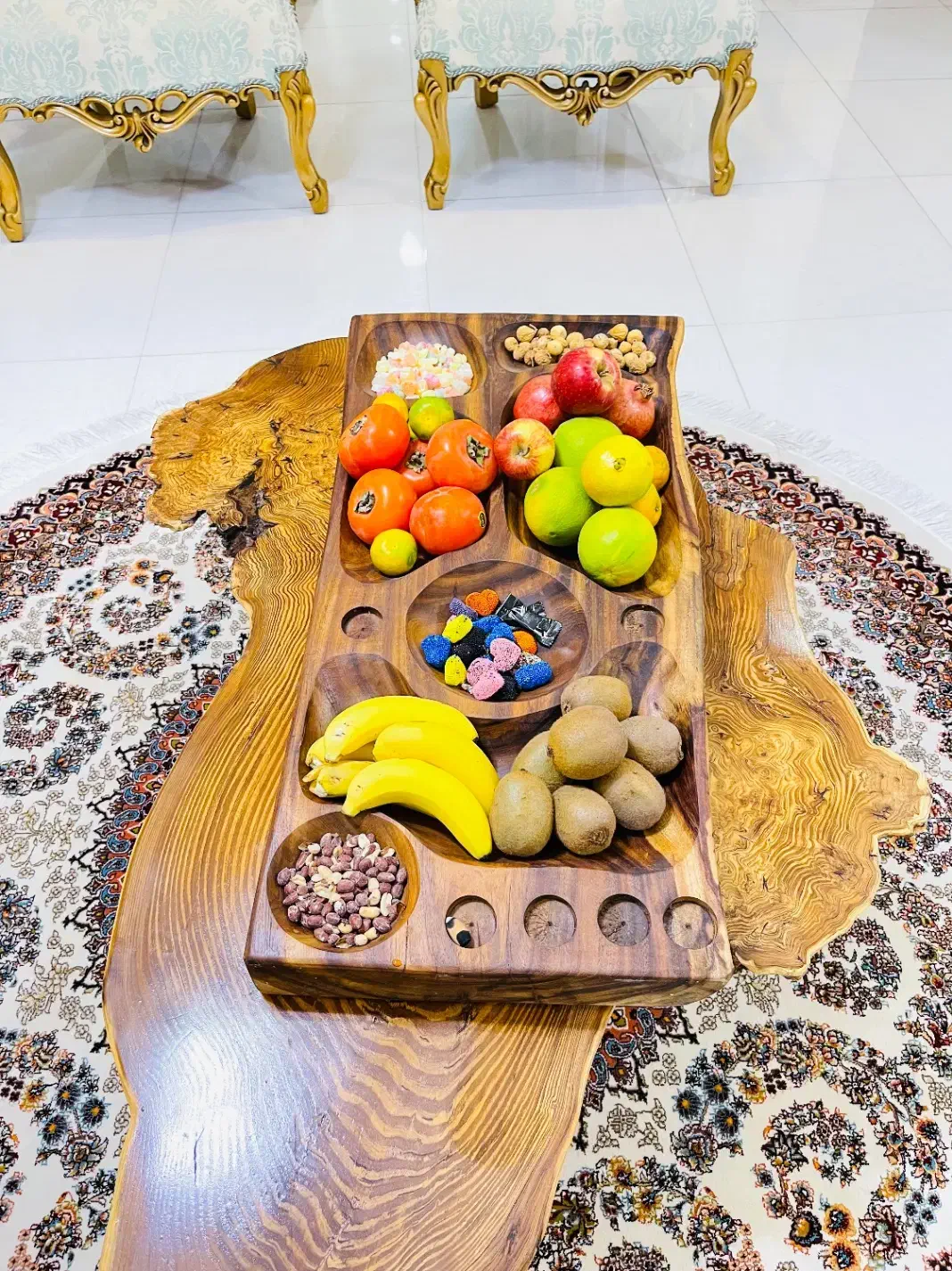 ظرف چوبی طلایی|ظروف سرو و پذیرایی|شیراز, دانشگاه شیراز|دیوار