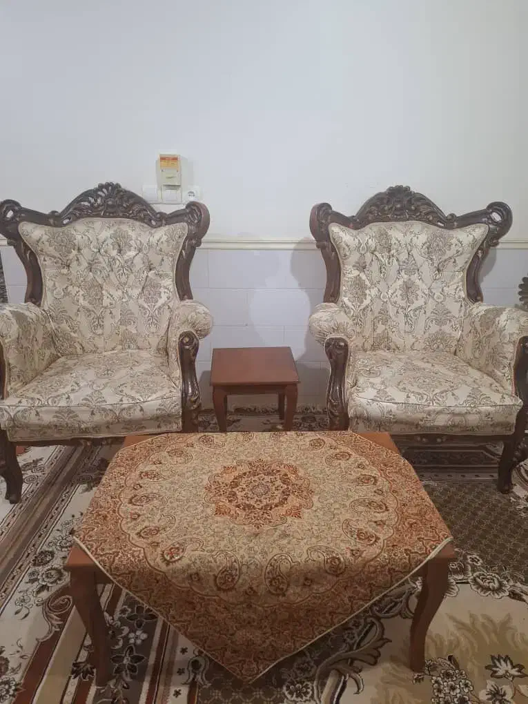 مبل سلطنتی 9نفره با چوب گردو|مبلمان خانگی و میز عسلی|لامرد, |دیوار