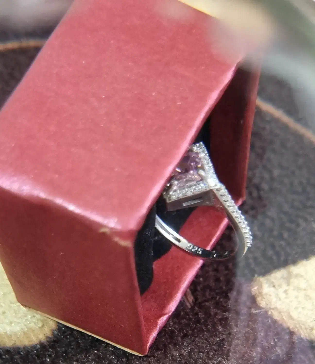 انگشتر نقره اصل با سنگ آمیتیست مناسب روز مادر|بدلیجات|رشت, رودبارتان|دیوار