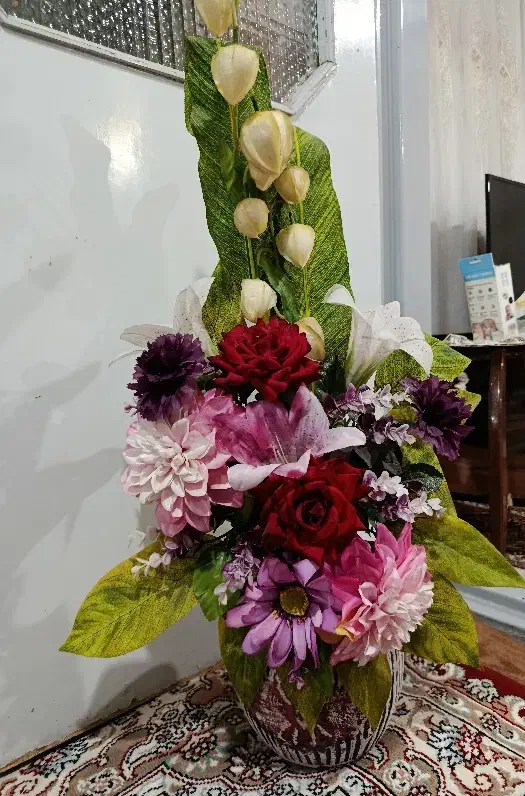 گل مصنوعی با گلدان|گل مصنوعی|مشهد, کوشش|دیوار