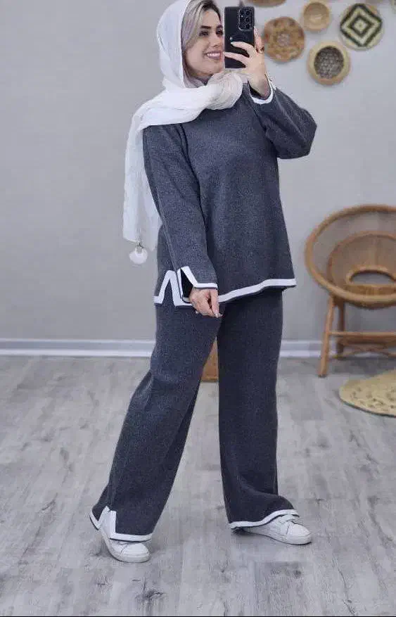 ست بلوز شلوار چاکدار بافت|لباس|مشهد, خواجه ربیع|دیوار