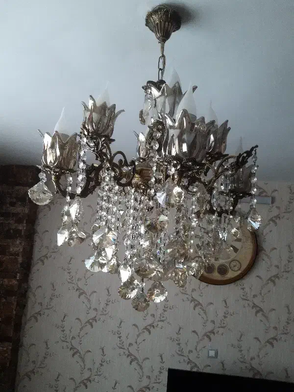 لوستر برنز شامپاینی|لوستر و چراغ آویز|همدان, |دیوار