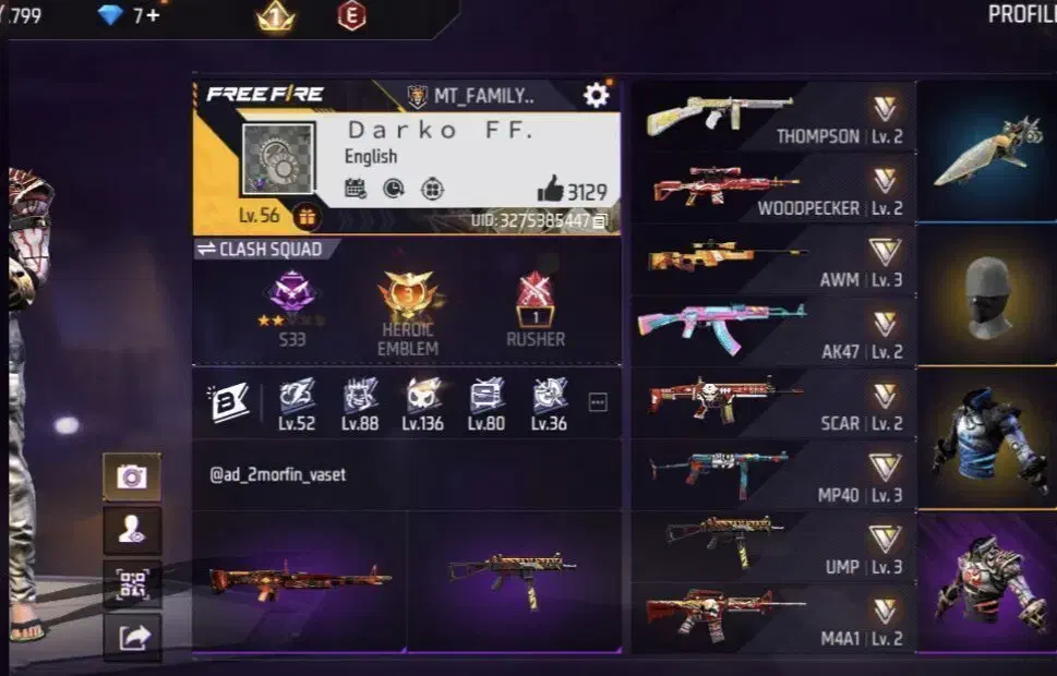 اکانت فری فایر لول 56|کنسول، بازی ویدئویی و آنلاین|تهران, فلسطین (میدان انقلاب)|دیوار