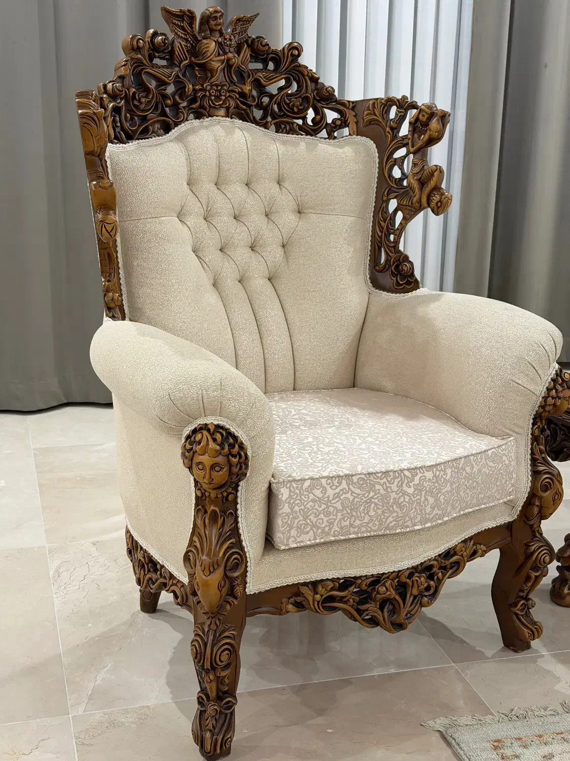 مبلمان و نهارخوری تمام چوب منبت چوب گردو|مبلمان خانگی و میز عسلی|تهران, شهرک هما|دیوار