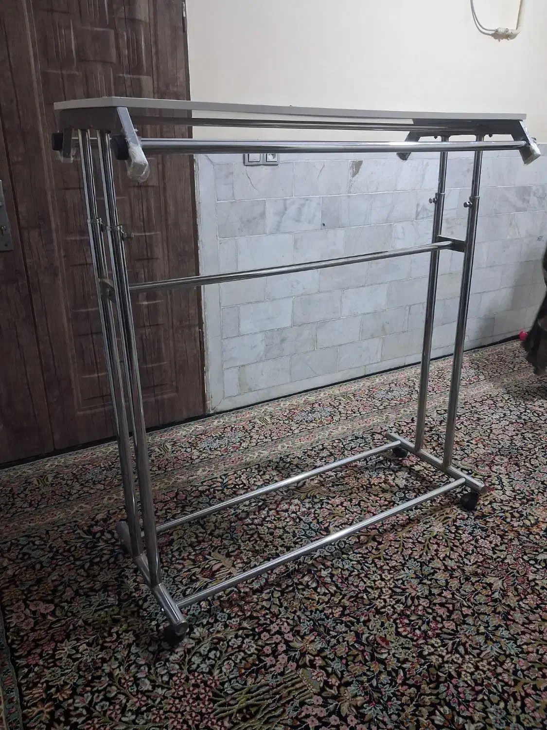 رگال لباسی تمال استیل دو طبقه|بندرخت و رختآویز|کرمان, |دیوار