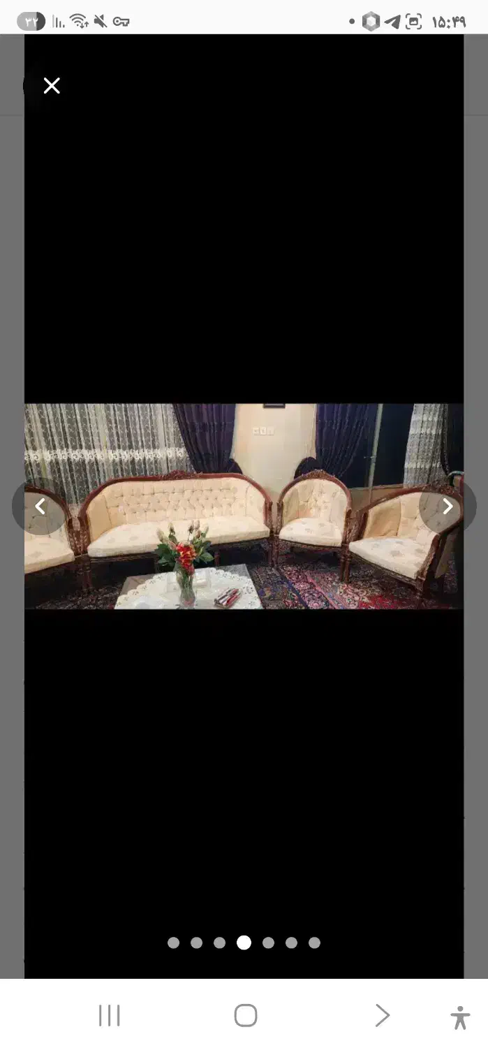 مبل 7نفره چوب گردو|مبلمان خانگی و میز عسلی|همدان, |دیوار