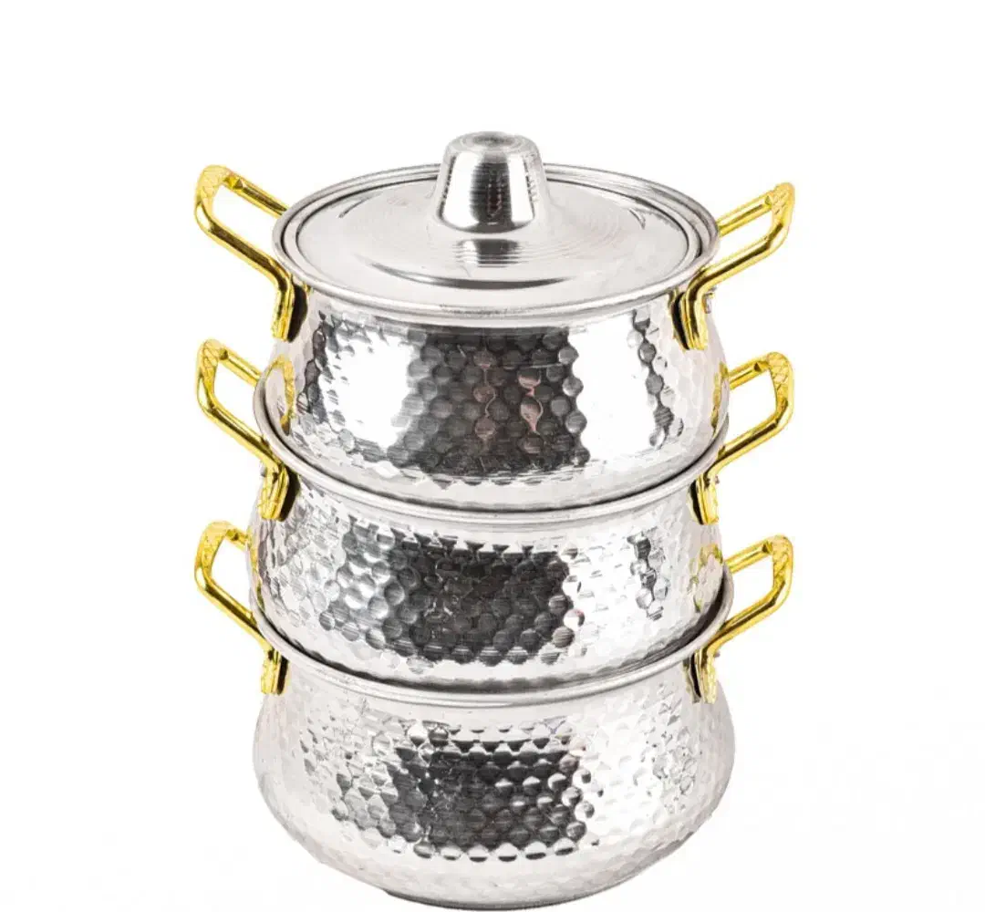 قابلمه سه تیکه دسته طلایی|ظروف پختوپز|اندیمشک, |دیوار