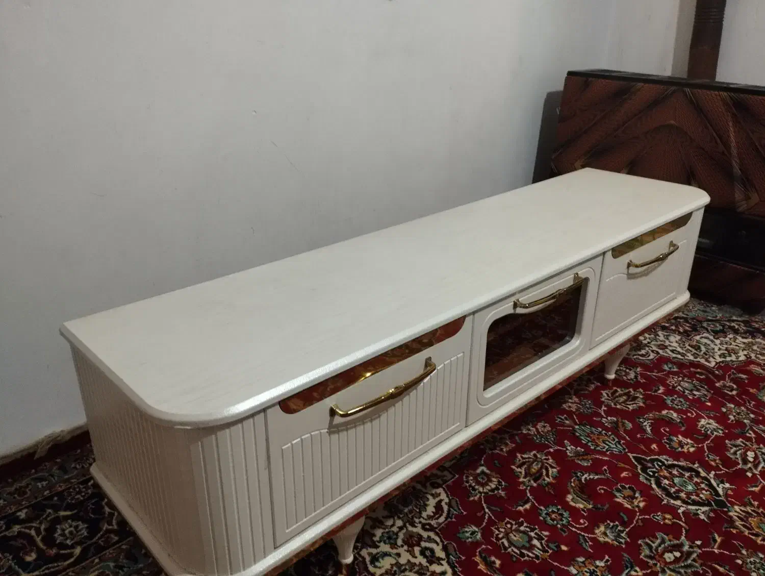 دکورتلویزیون سفیدوطلایی|میز تلویزیون|دهگلان, |دیوار