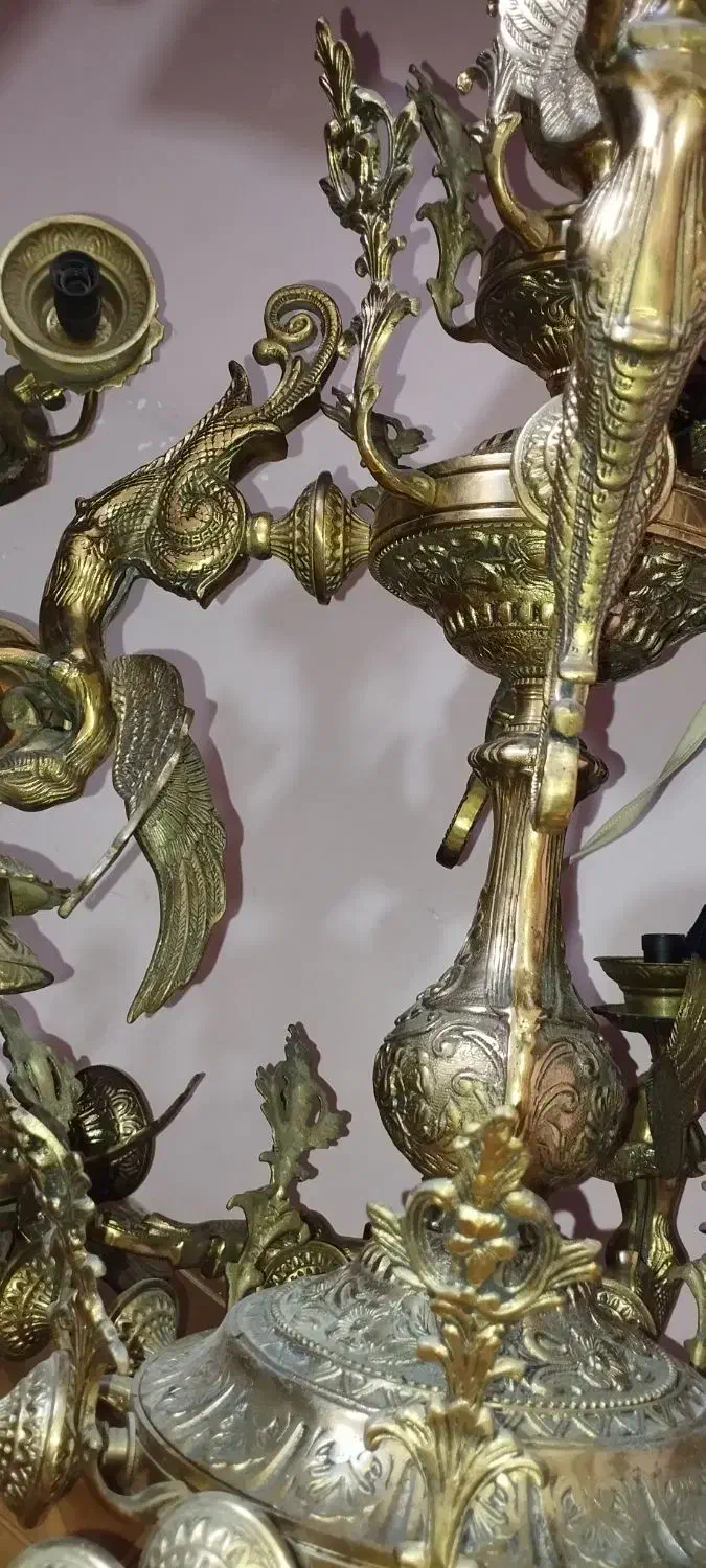 لوستر برنز اصل|لوستر و چراغ آویز|الشتر, |دیوار