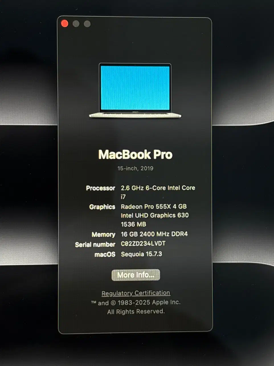 مک بوک پرو ۲۰۱۹ ( i7 16 512 )|رایانه همراه|دماوند, گیلاوند|دیوار