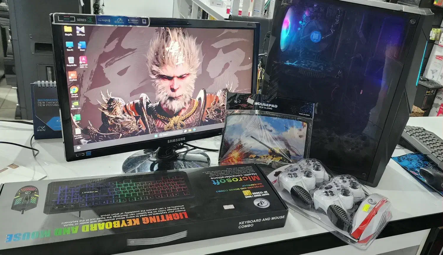 کیس گیمینگ با لوازم جانبی نو|رایانه رومیزی|آمل, |دیوار