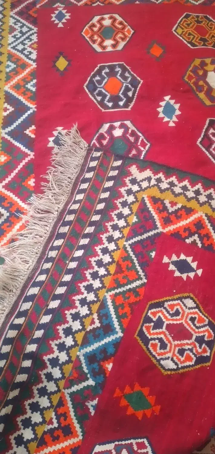 گلیم قشقایی دستباف سنتی و زیبا و خوش نقش دو رو|گلیم، جاجیم، گبه|شیراز, شهرک امیر کبیر|دیوار
