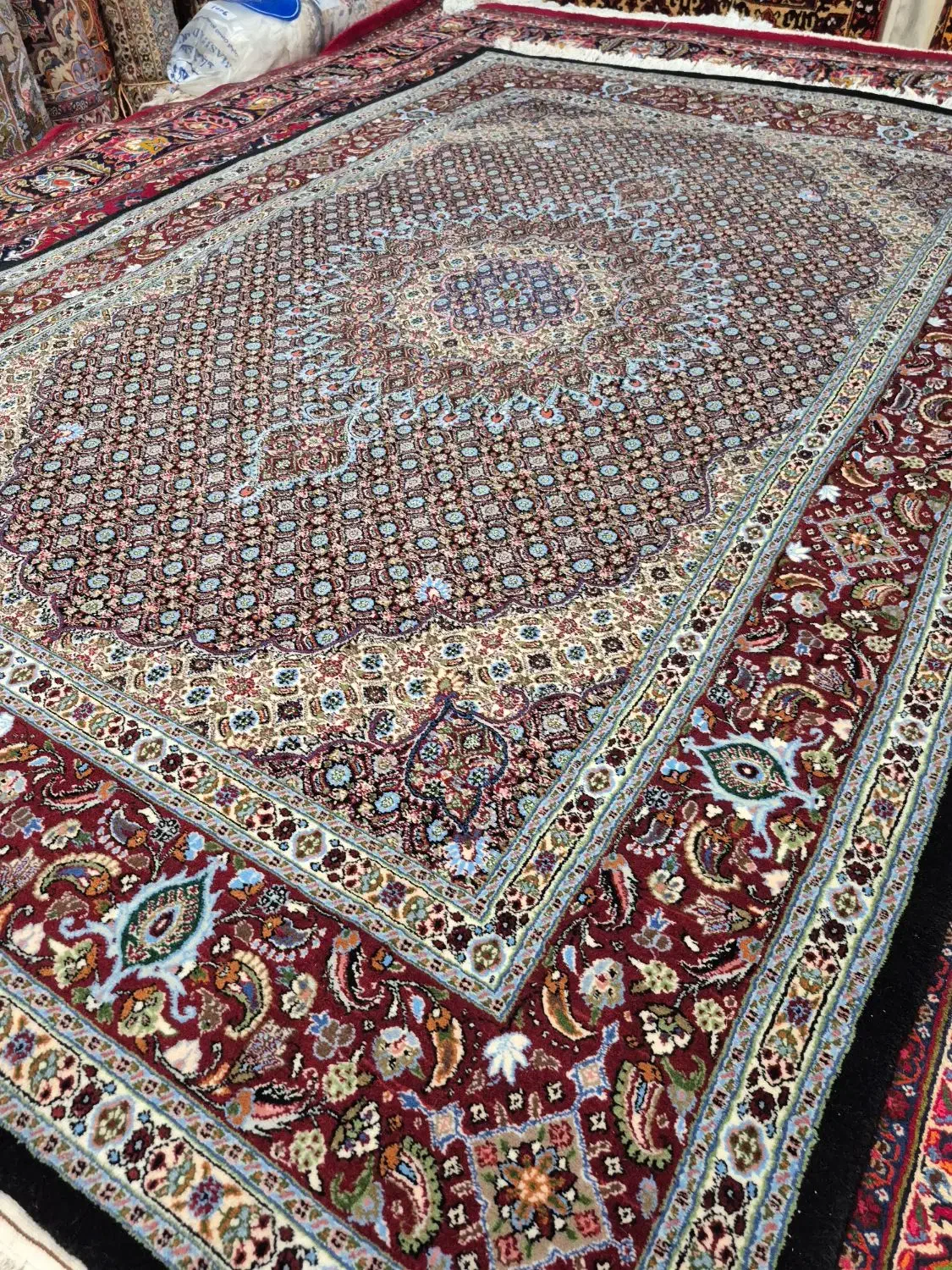 فرش دستباف تک۶ متری ریزماهی بیرجند.گالری فرش ایران|فرش|مشهد, حجت|دیوار