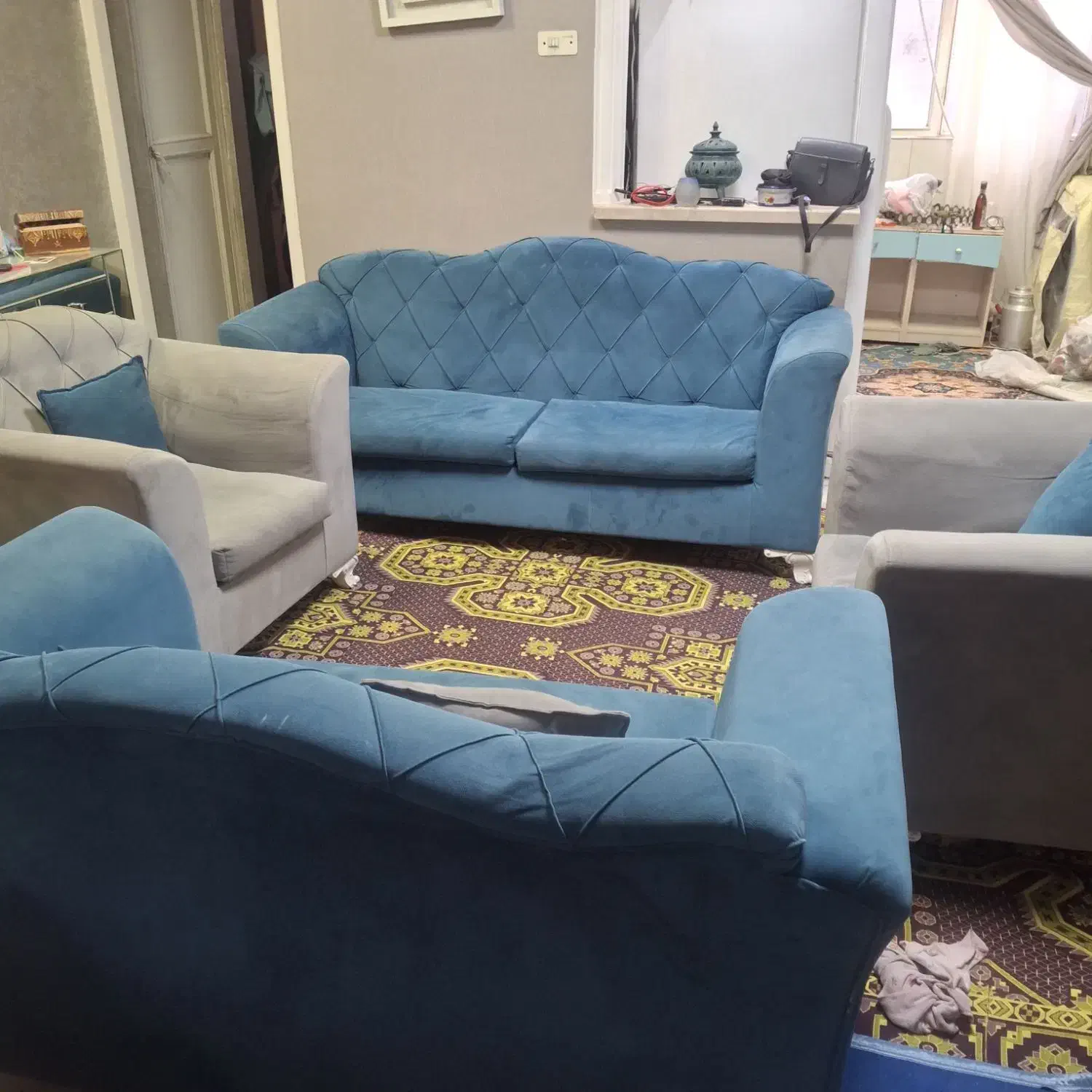 مبل راحتی 7 نفره|مبلمان خانگی و میز عسلی|تهران, شهمیرزادی|دیوار