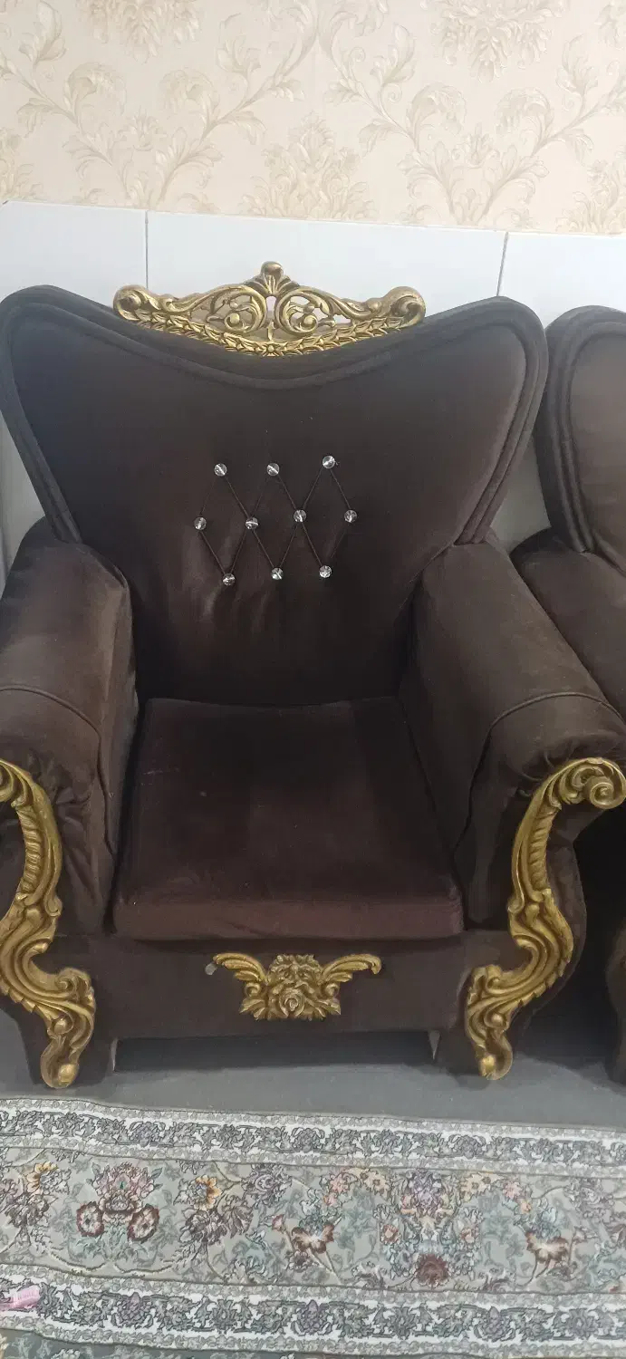 مبل ۷ نفره نیم استیل|مبلمان خانگی و میز عسلی|قم, شاه ابراهیم|دیوار