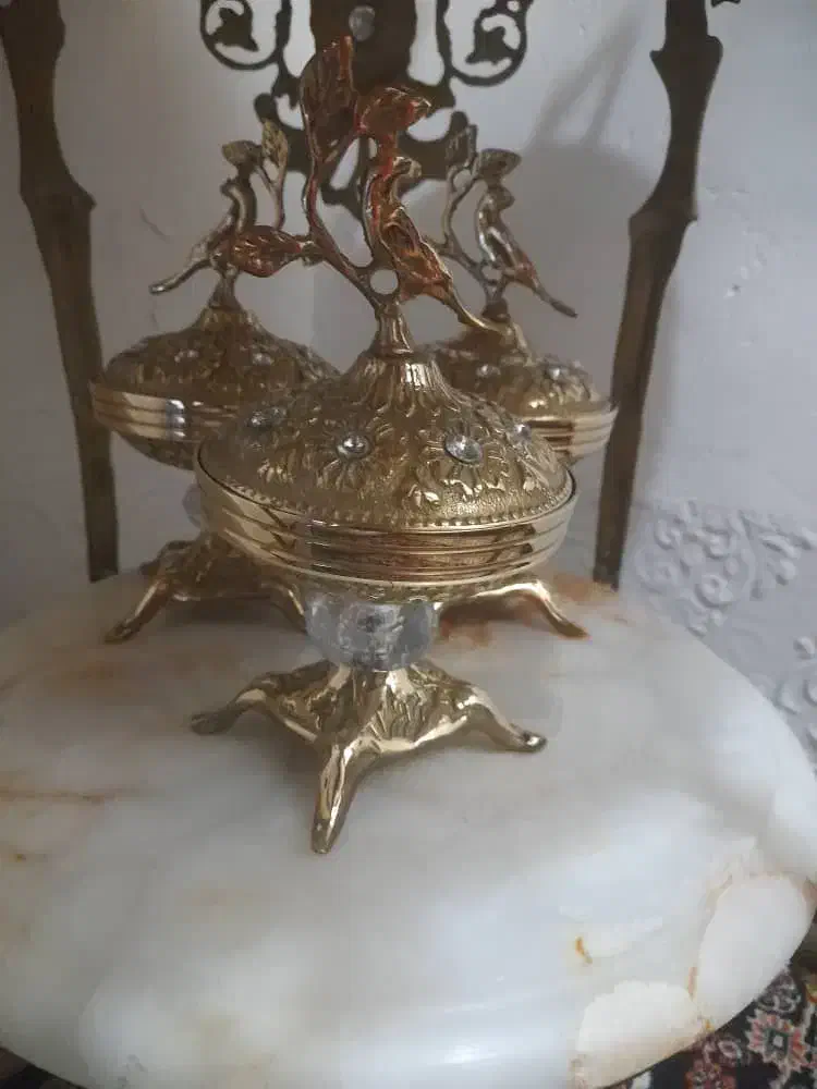 میز برنز و قندان|صنایع دستی و سایر لوازم تزئینی|مراغه, |دیوار