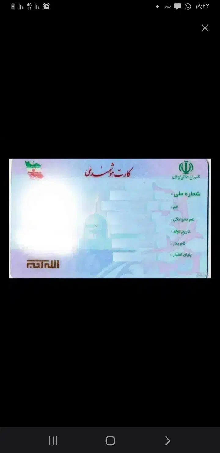 کارت ملی گم شده به نام پوران رحیمی|اشیا|شیراز, شاهچراغ|دیوار
