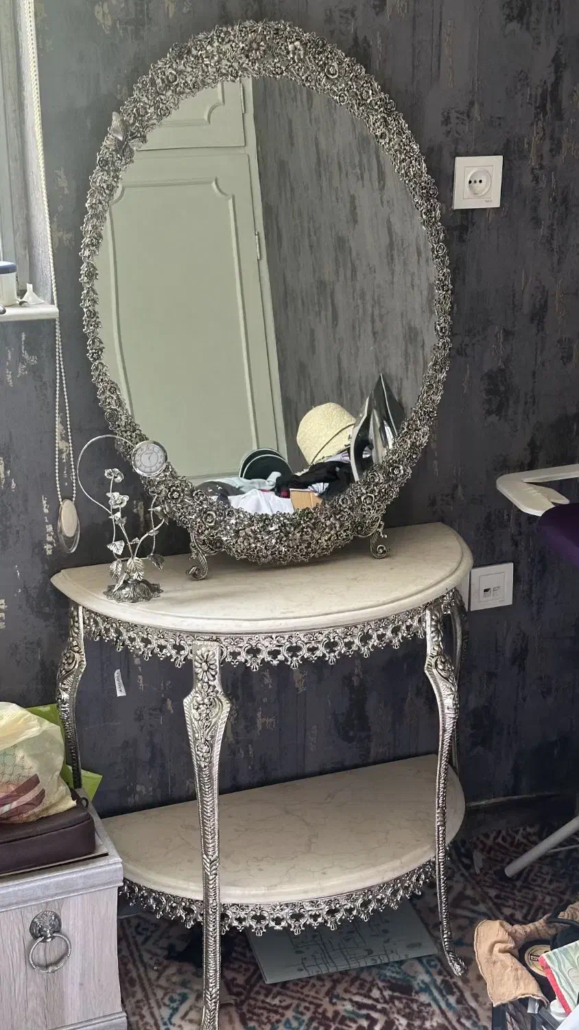 آینه شمعدون|بوفه، ویترین، کنسول|رشت, جانبازان|دیوار