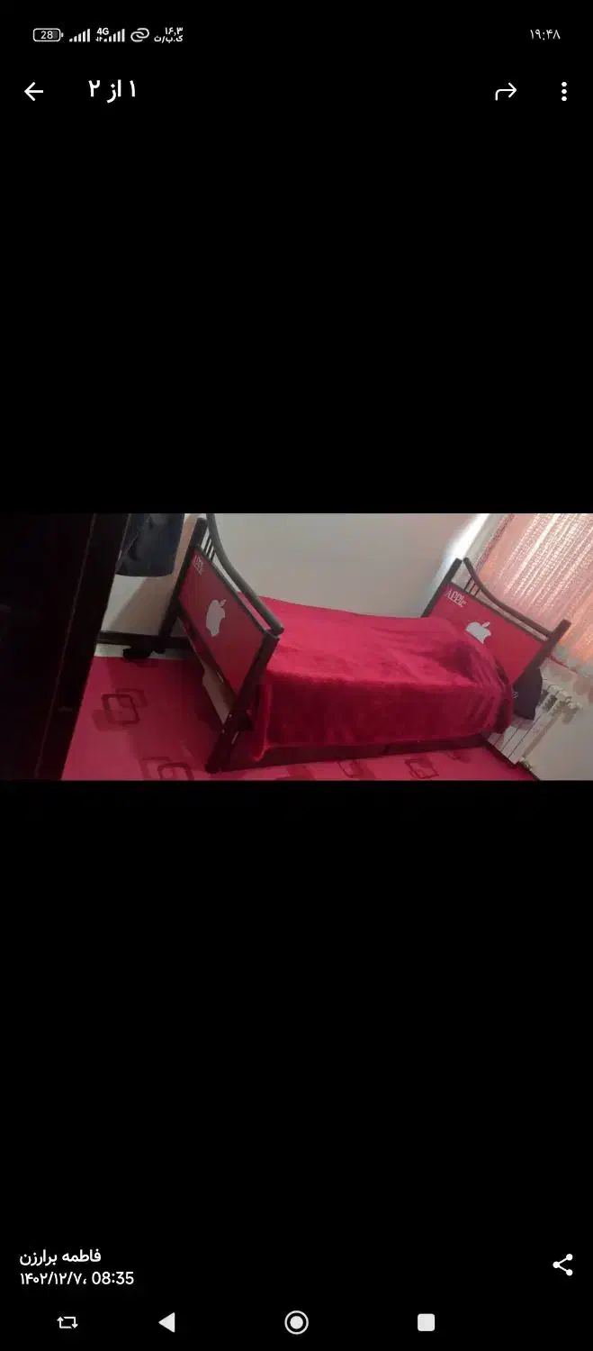 تختخواب یک نفره در حد نو ۲۴۰۰۰۰۰|تخت و سرویس خواب|هشتگرد, فاز ۳ مهستان|دیوار