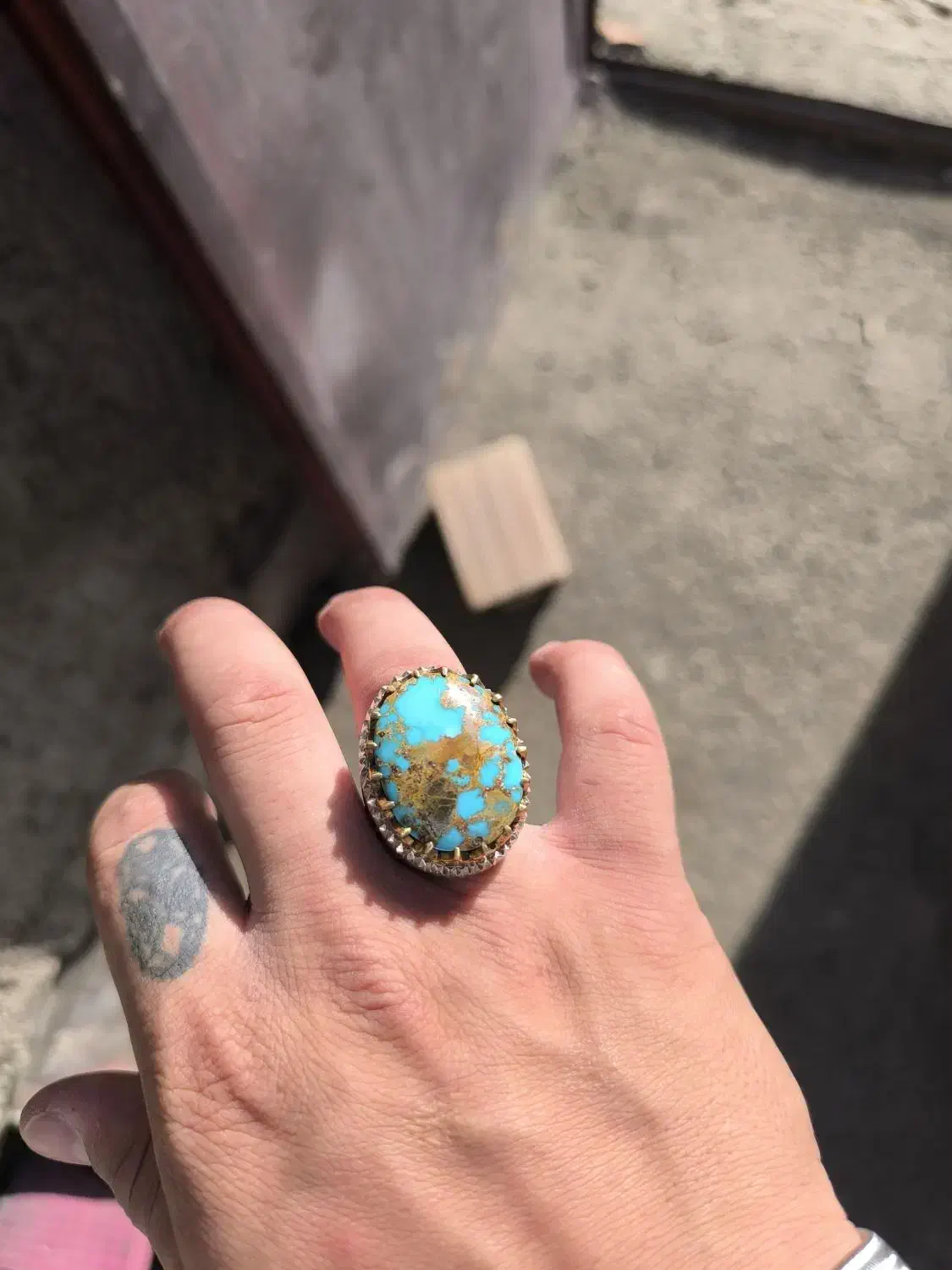 انگشتر فیروزه نیشابوری|جواهرات|نقده, |دیوار