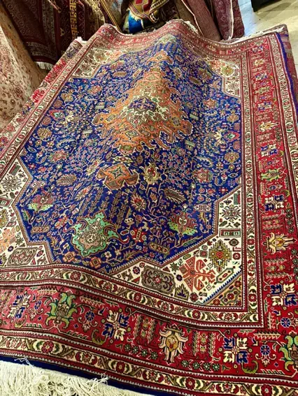 فرش ۹ متری تبریز قبا سرمه ای|فرش|تهران, سعادت‌آباد|دیوار