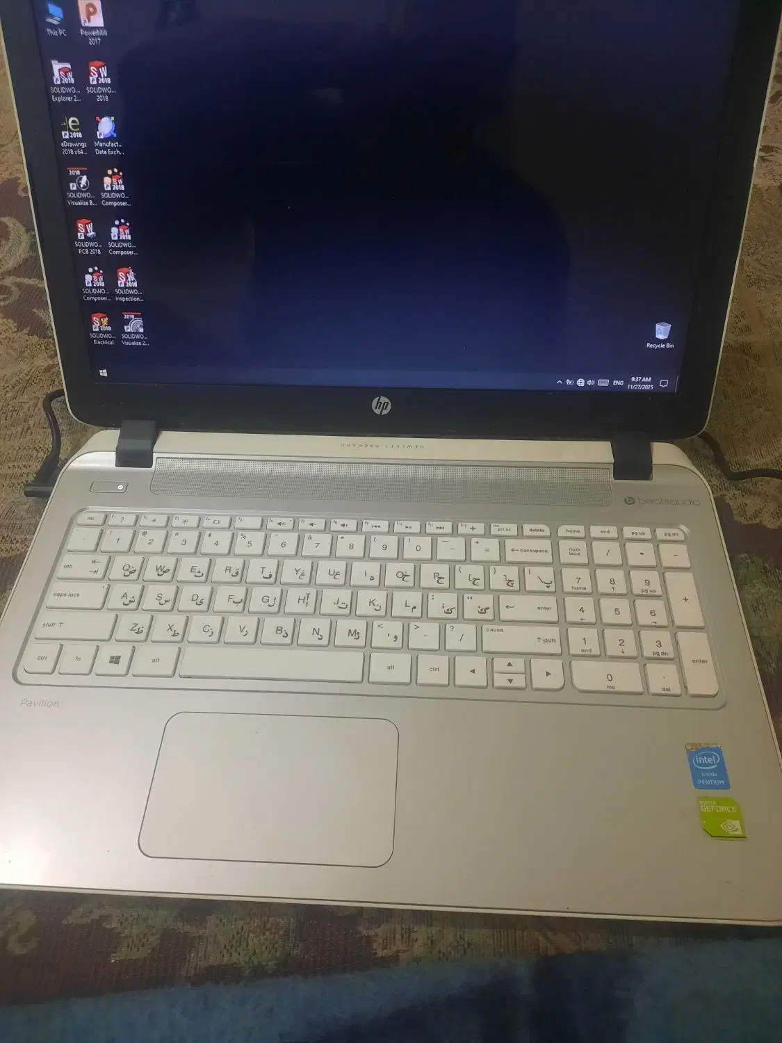 hp pvillon|رایانه همراه|قدس, شهر‌قدس|دیوار