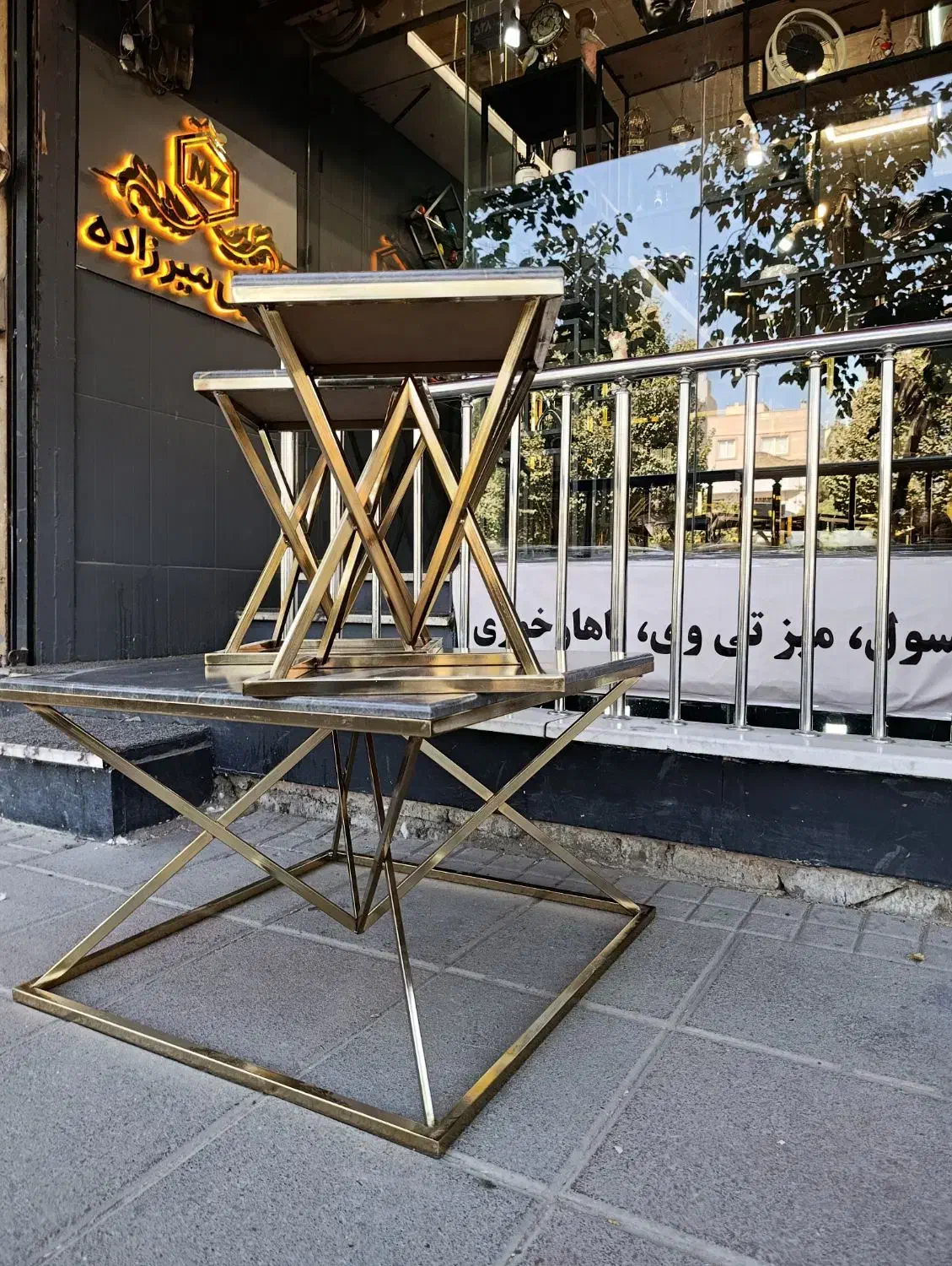 جلومبلی نهارخوری کنسول شلف ست الماسی فلز سنگ وکیوم|میز و صندلی غذاخوری|مشهد, ولیعصر (شهرک غرب)|دیوار