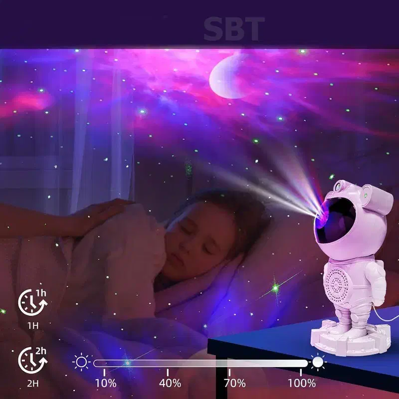 آفر چراغ خواب فضانورد کهکشانی اسپیکر دار مدل بزرگ|چراغ خواب و آباژور|مشهد, کوه سنگی|دیوار