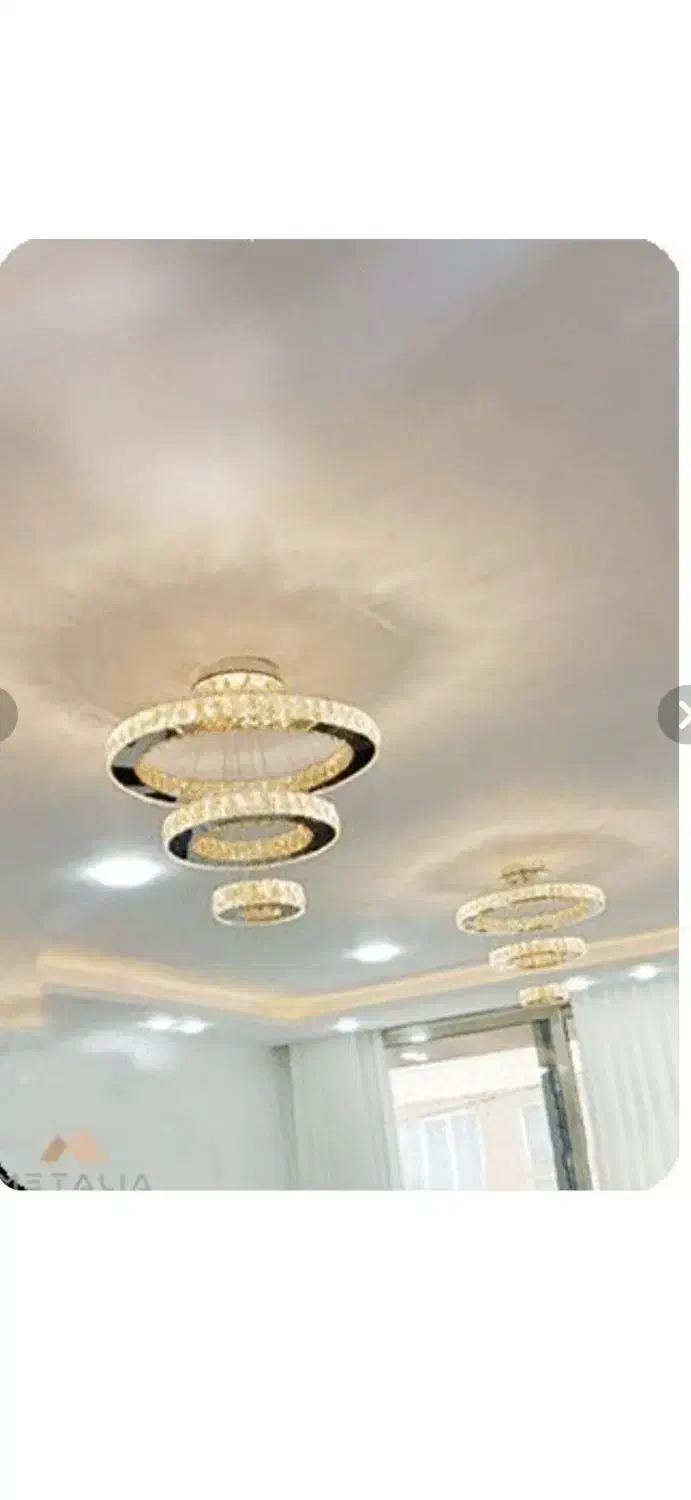 لوسترمدرن کریستالی سقفی باریموت سایز۱۵۳۰۵۰سانتیمتر|لوستر و چراغ آویز|میاندوآب, |دیوار