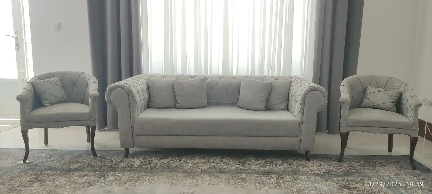 مبل هشت نفره چستر|مبلمان خانگی و میز عسلی|فسا, |دیوار