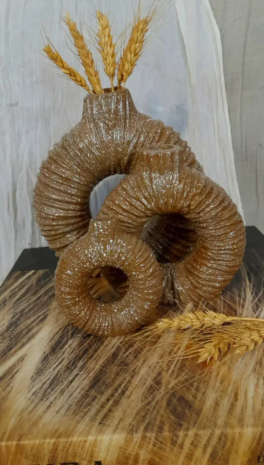 گلدان دونات چروک بزرگ وکوچک وجادستمال کاغذی|صنایع دستی و سایر لوازم تزئینی|مشهد, صیاد شیرازی|دیوار