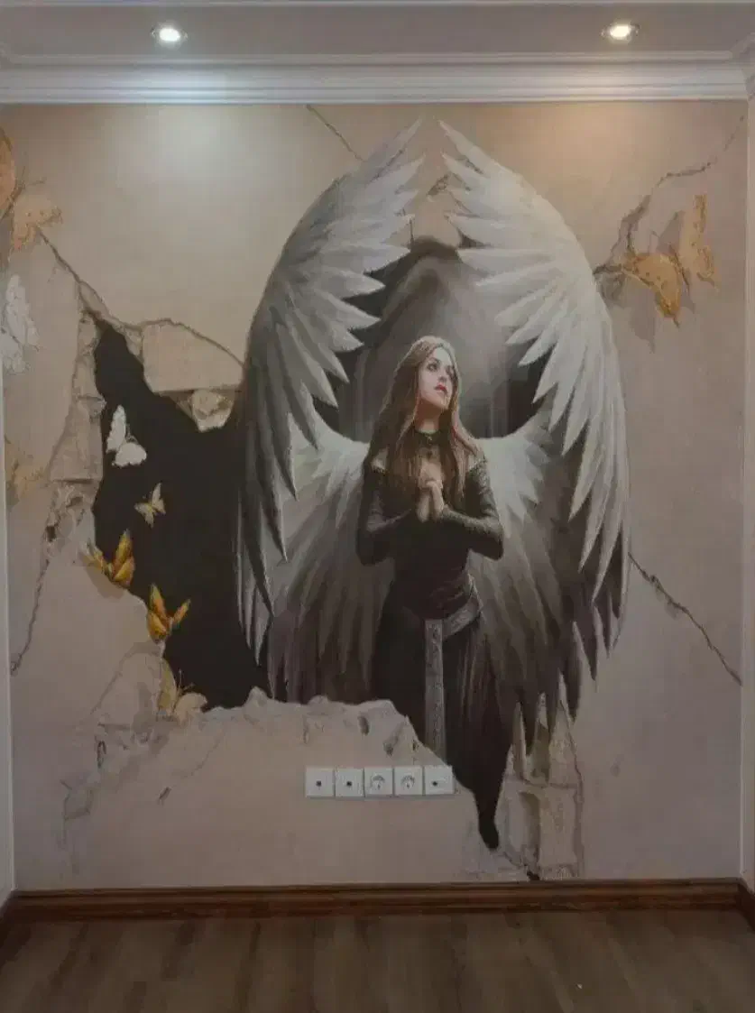 نصب نصاب کاغذ دیواری نقاشی تمام نقاط|خدمات پیشه و مهارت|تهران, اباذر|دیوار