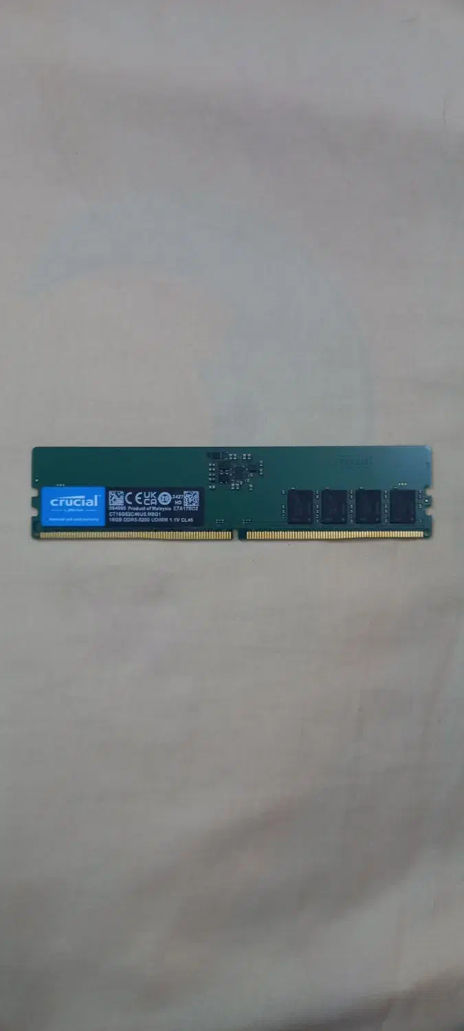 رمCrucial 16G DRR5-5200|قطعات و لوازم جانبی رایانه|کرج, برغان|دیوار
