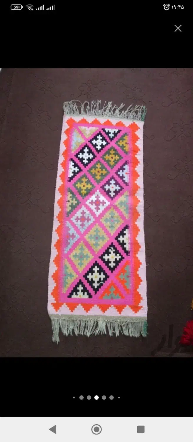 گلیم محلی|گلیم، جاجیم، گبه|اصفهان, بهارستان|دیوار