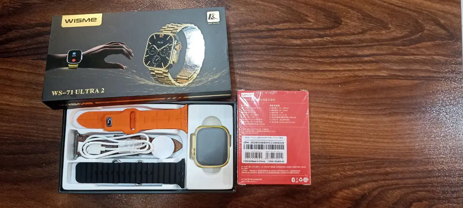 ((فروش فوری)) ساعت هوشمند و ایرپاد Lenovo pro|لوازم جانبی موبایل و تبلت|قم, کلهری|دیوار