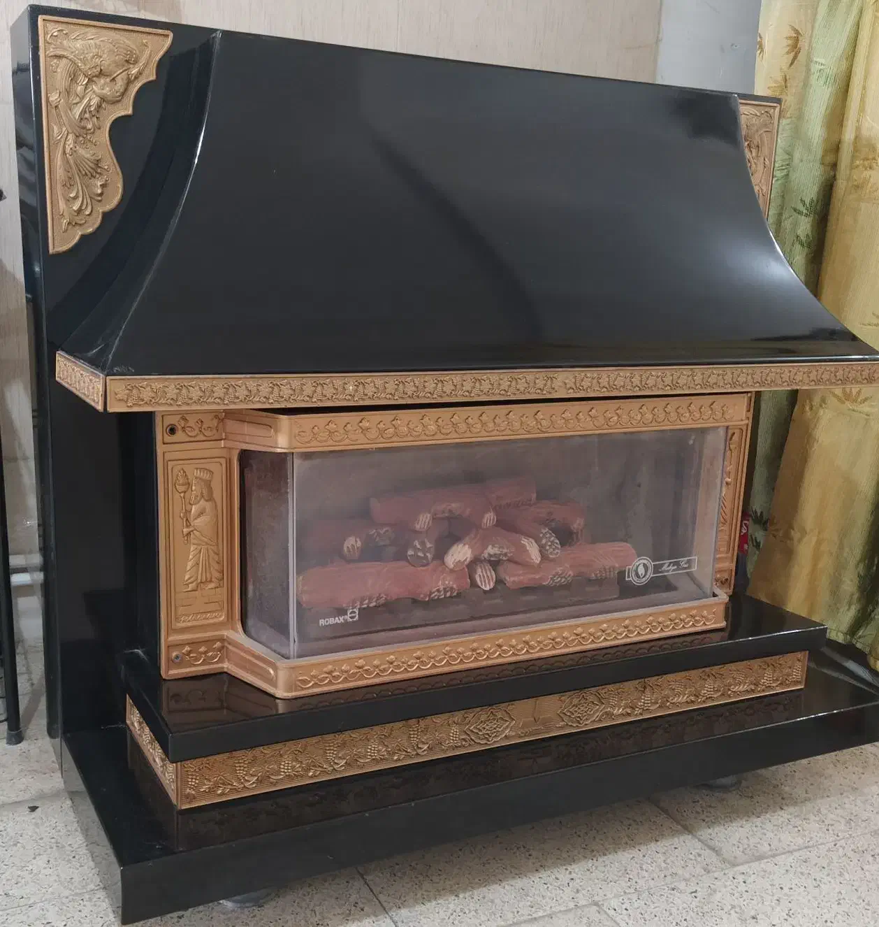 شومینه دوشعله چدنی گلکاران|بخاری، هیتر، شومینه|سلماس, |دیوار