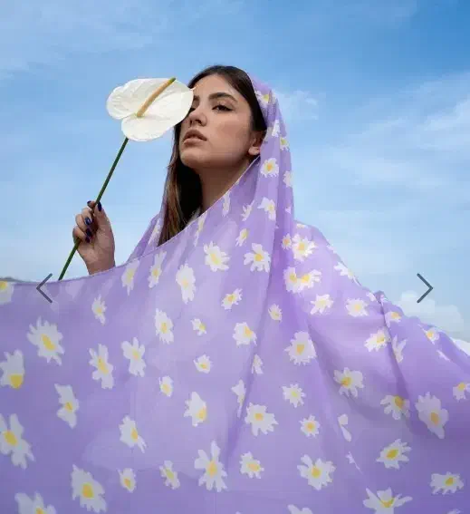 شال بنفش گل بابونه|لباس|قدس, شهرقدس|دیوار